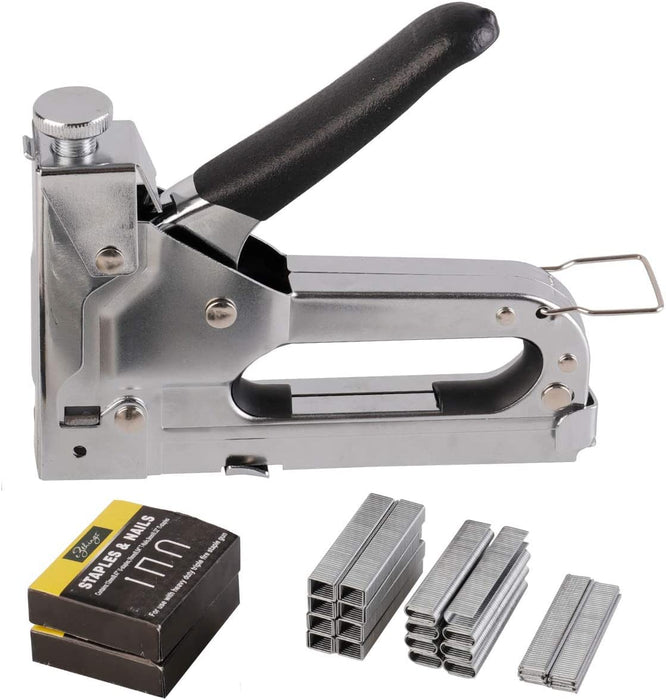 eZthings® Staple Gun Professional Stapler Tool Set - 3 in 1 Heavy Duty kit with 2400 Staples, Nail Steel for Wood Work, Upholstery, Decoration, Carpentry, Furniture, Walls, Roofing (Stapler Gun Kit) - eZthings USA WE SORT ALL THE CRAZIEST GADGETS, GIZMOS, TOYS & TECHNOLOGY, SO YOU DON'T HAVE TO.