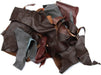 REED Scraps - 2 Pound Leather from Garment Cutting Mostly Black Color, 2 lb. - eZthings USA WE SORT ALL THE CRAZIEST GADGETS, GIZMOS, TOYS & TECHNOLOGY, SO YOU DON'T HAVE TO.