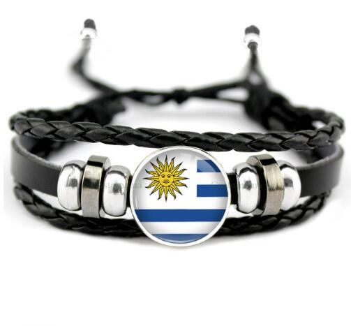 Country Flags Leather Bracelets