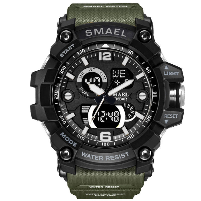 SMAEL 1617C Relojes militares de choque Reloj de pulsera para hombres del ejército Reloj de cuarzo LED Reloj digital de doble horario para hombres 1617 reloj hombre Reloj deportivo Ejército 