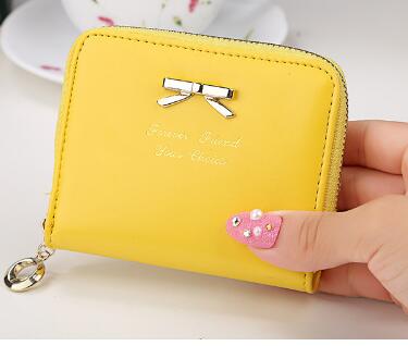 New Fashion Design Women Coin Case Cute Hot Wallet Bifold Short Mini Zipper Around Purse PU Leather Good Quality Coin Pouch