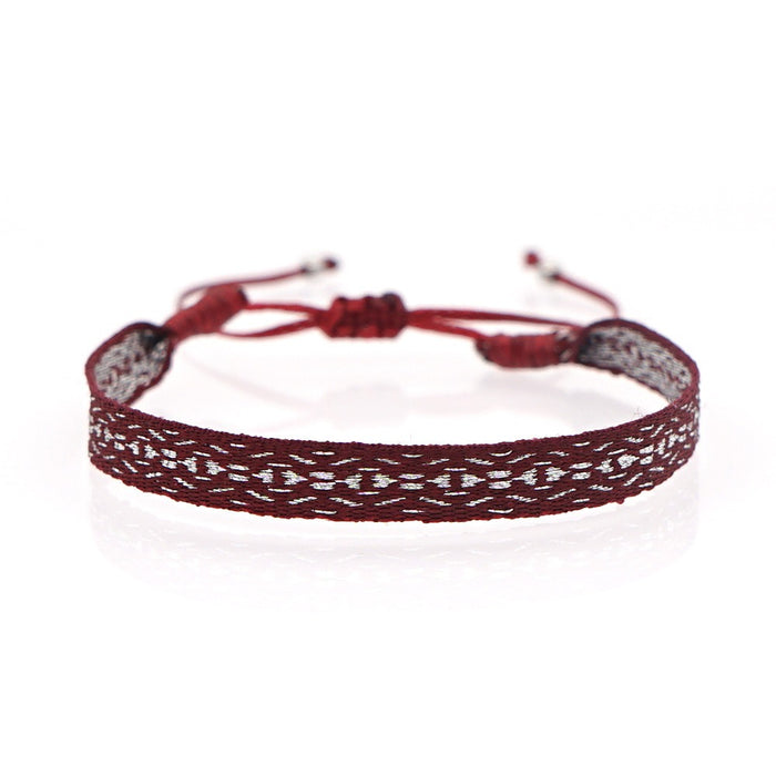 Bohemian style woven strap pure handmade woven bracelet