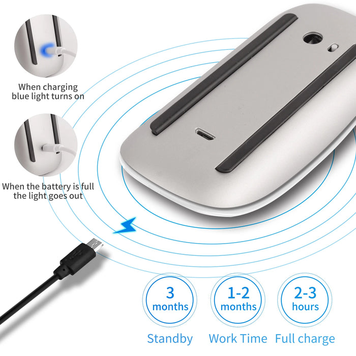 eThings Suitable for MacBook MAC computers iPad magic mouse touch charging Bluetooth mouse - eZthings USA WE SORT ALL THE CRAZIEST GADGETS, GIZMOS, TOYS & TECHNOLOGY, SO YOU DON'T HAVE TO.