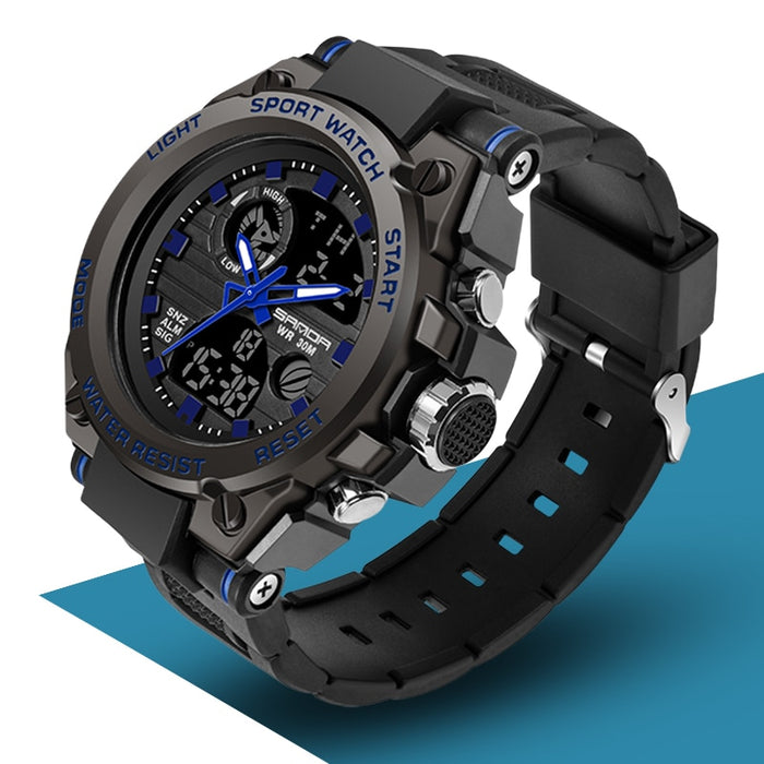 SANDA 739 relojes deportivos para hombre, relojes militares de cuarzo de lujo de marca superior, reloj resistente al agua S Shock para hombre, reloj masculino