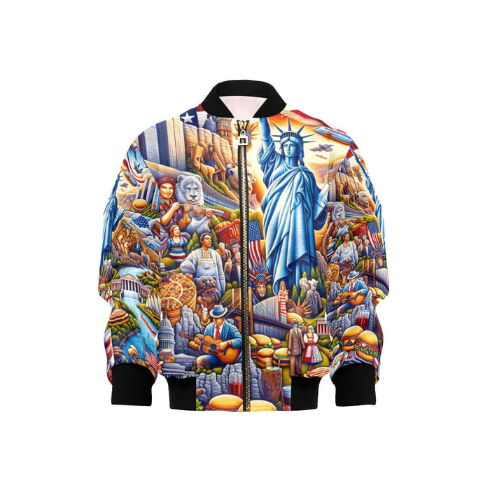 Freedom NYC Liberty Dream USA Kids' Bomber Jacket with Pockets (H40)