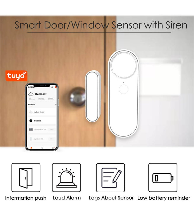 eThings Smart Life Tuya Wifi Window Detector Door Open Close Sensor Security Contact Wifi Smart Door Sensor - eZthings USA WE SORT ALL THE CRAZIEST GADGETS, GIZMOS, TOYS & TECHNOLOGY, SO YOU DON'T HAVE TO.