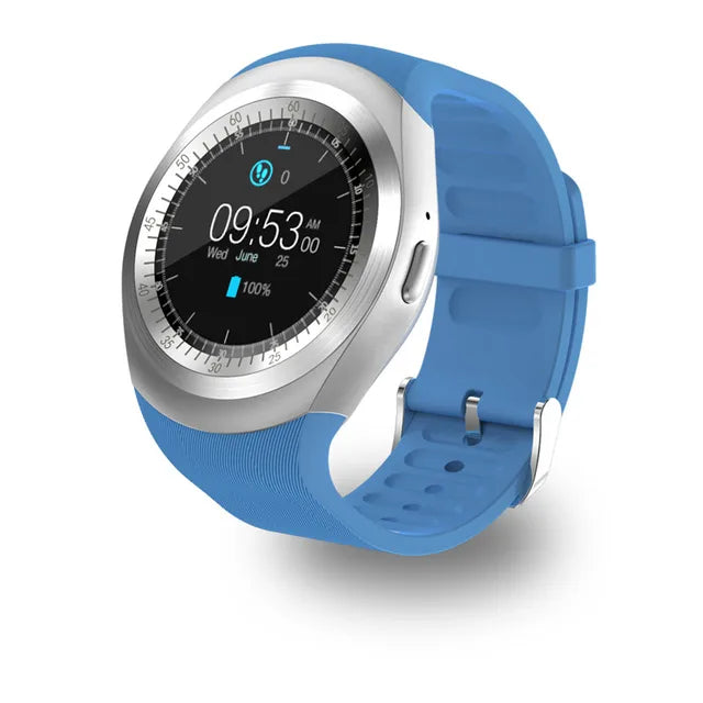 Reloj inteligente eThings Bluetooth Y1 reloj inteligente Android llamada telefónica GSM Sim cámara remota pantalla de información podómetro deportivo