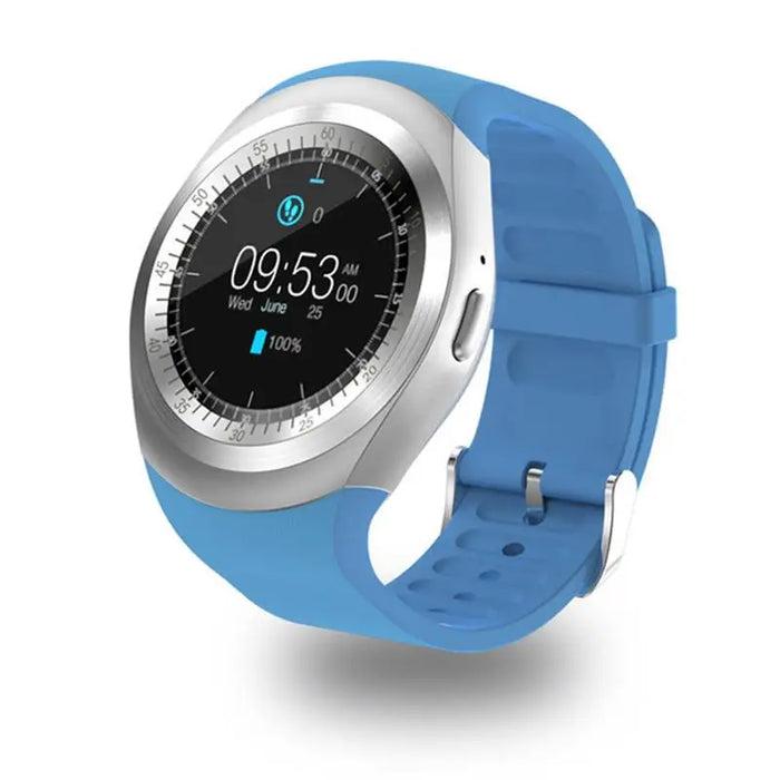 Reloj inteligente eThings Bluetooth Y1 reloj inteligente Android llamada telefónica GSM Sim cámara remota pantalla de información podómetro deportivo