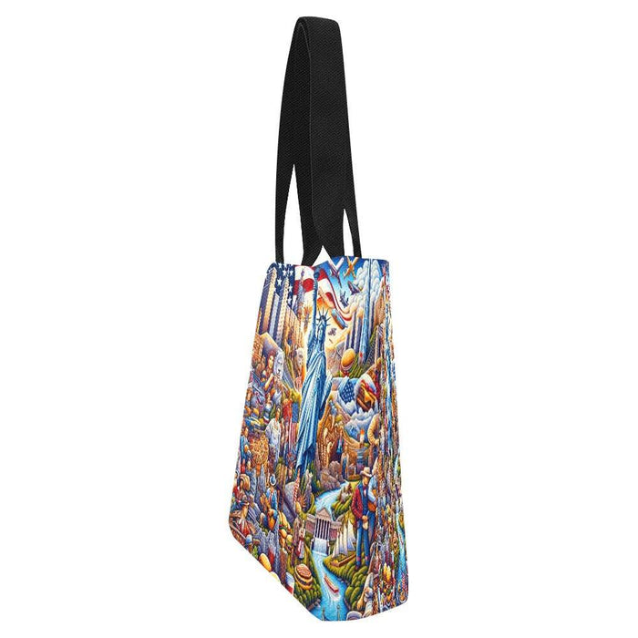 All American Freedom NYC Liberty Dream USA Canvas Tote Bag (Model1657) (Set of 2)