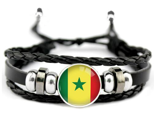 Country Flags Leather Bracelets