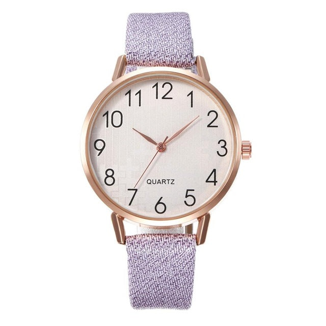 Relojes de mujer con esfera de números simples, reloj de cuarzo con correa de cuero para mujer, nuevo reloj de pulsera femenino a la moda, reloj de pulsera para mujer Zegarek Damski A30