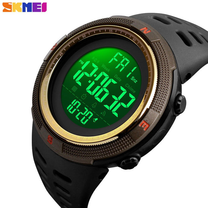 Relojes SKMEI impermeables para hombre, nueva moda, reloj Digital LED informal para deportes al aire libre, relojes de pulsera multifunción para hombres para estudiantes 