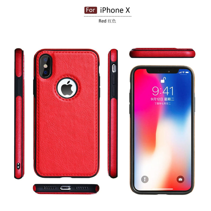 Funda de cuero PU delgada de lujo para iPhone XS Max XR Fundas de teléfono ultrafinas para iphone X 8 7 Plus 6 6s funda Coque Fundas Capa