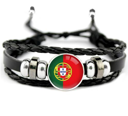 Country Flags Leather Bracelets