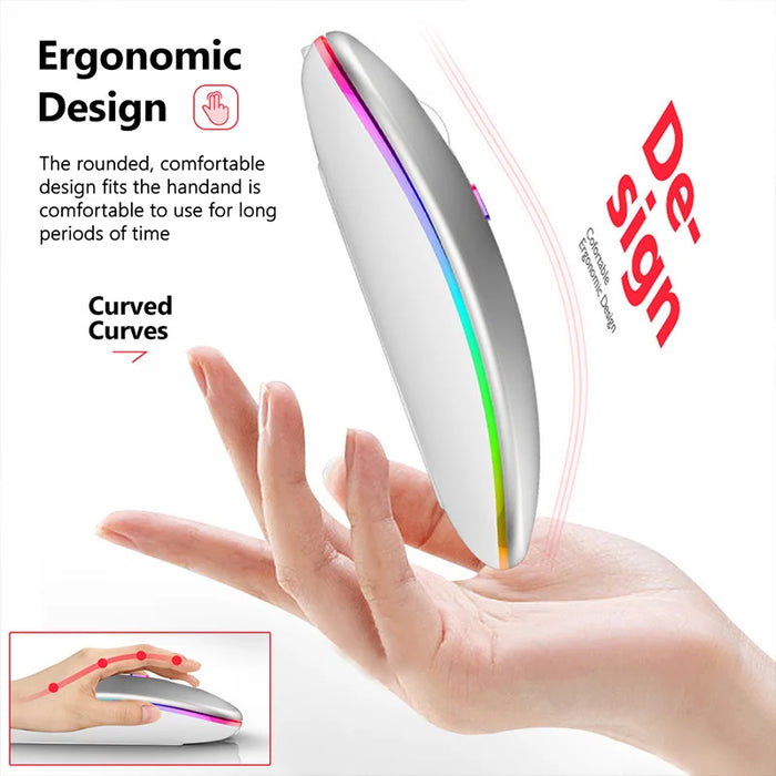 eThings Wireless Mouse For Laptop PC Bluetooth RGB Rechargeable Mouses Wireless Computer Silent Mice LED Backlit Ergonomic Gaming Mouse - eZthings USA WE SORT ALL THE CRAZIEST GADGETS, GIZMOS, TOYS & TECHNOLOGY, SO YOU DON'T HAVE TO.