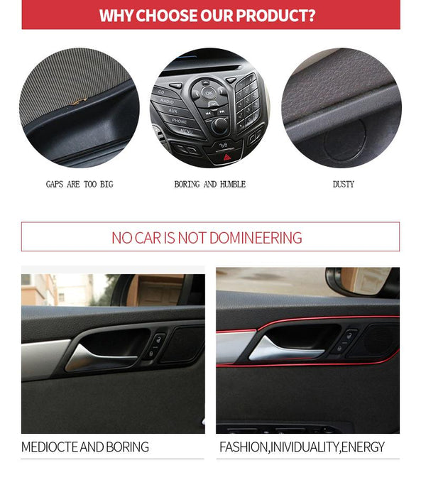 5M Car Styling Interior Decoration Strips Moulding Trim Dashboard Door Edge Universal For Cars Auto Accessories In Car-styling