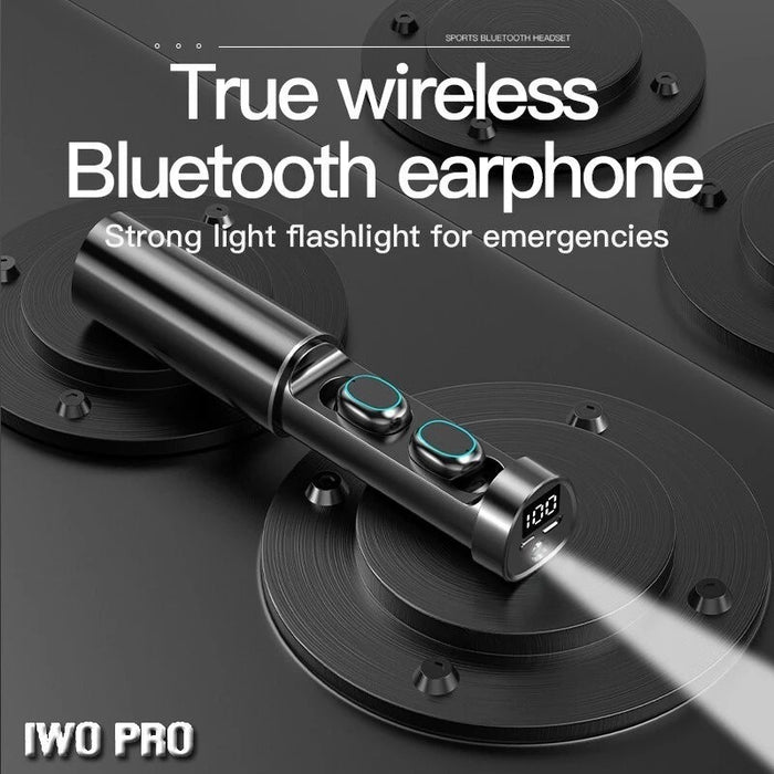 eThings N21 wireless Bluetooth headset pull tube touch LED display binaural in ear mini sports universal