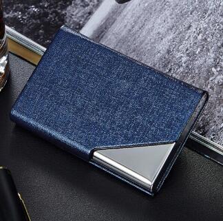 Itapkris Business ID Credit Card Holder For Women Men Fashion Brand Metal Aluminum Card Case PU Leather Porte Carte