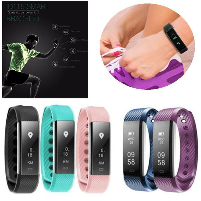 eThings ID115 Smart Bracelet Fitness Tracker Smart Wristband Pedometer Compatible Smartband Waterproof Sleep Monitor Wrist Watch