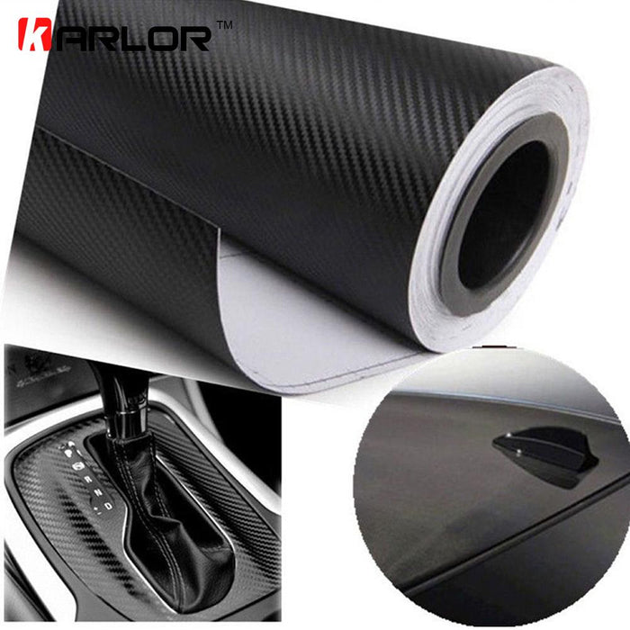 127*20CM 3D Auto fibra de carbono película de vinilo pegatinas de carbono para coche calcomanía estilo de coche