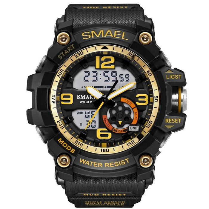 Reloj Digital SMAEL 1617B para hombre, relojes deportivos de cuarzo súper geniales para hombre, reloj de pulsera militar LED de marca de lujo para hombre xfcs