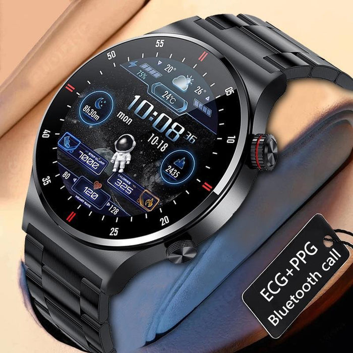 Reloj inteligente QW33 ECG+PPG Reproductor de música Podómetro Llamada Bluetooth Reloj inteligente