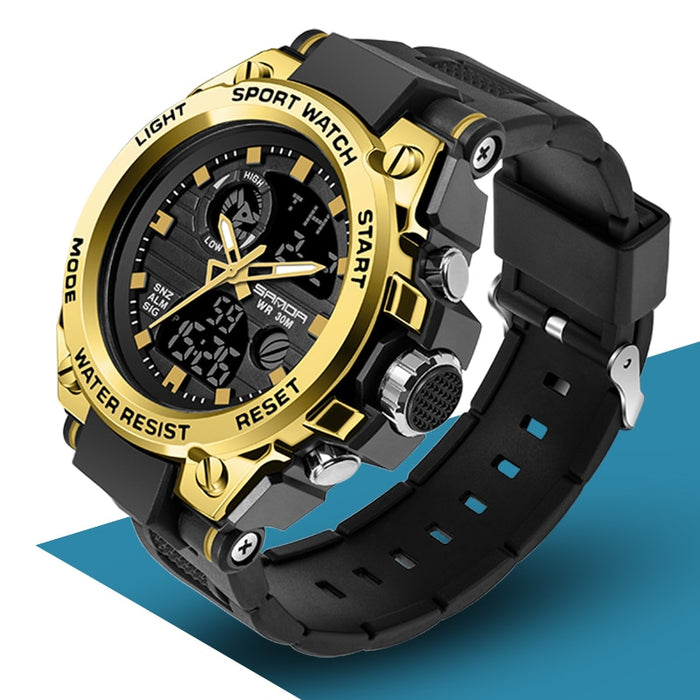 SANDA 739 relojes deportivos para hombre, relojes militares de cuarzo de lujo de marca superior, reloj resistente al agua S Shock para hombre, reloj masculino