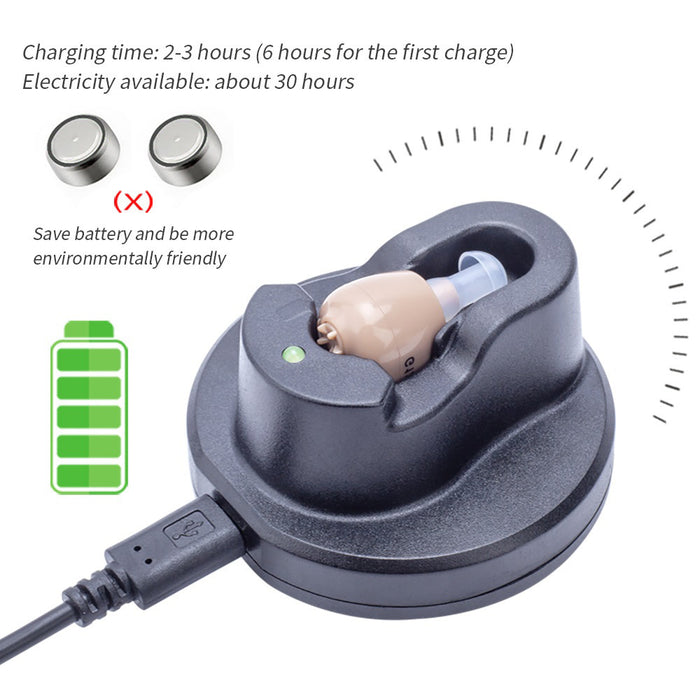 eThings 1pcs Sound Amplifier G-12 Hearing Aid Headphone Charging In-Ear USB Cradle Charging Hearing Aid - eZthings USA WE SORT ALL THE CRAZIEST GADGETS, GIZMOS, TOYS & TECHNOLOGY, SO YOU DON'T HAVE TO.