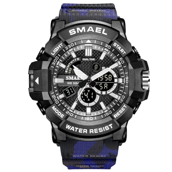 SKMEL 1809 Mens Watches Military 50m Waterproof Sport Watch Camouflage Stopwacth LED Alarm Clock For Male 1809B relogio masculino Watch Men