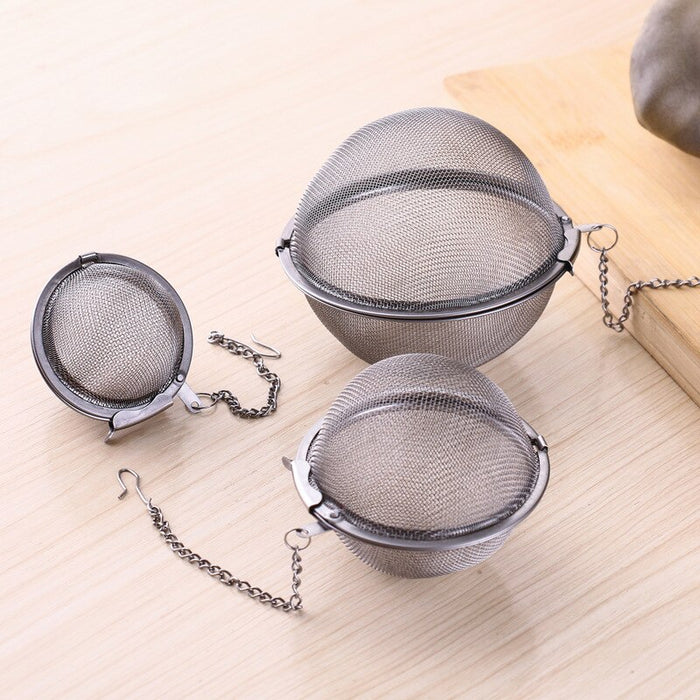 Stainless Steel Mesh Tea Infuser Strainer Creative Kitchen Pot Spice Filter Seasoning Ball Household Tea Leak Gadgets Tool