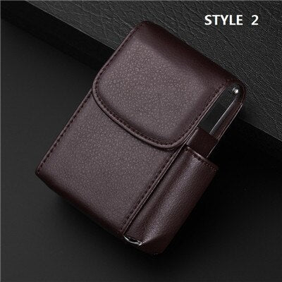 Convenient leather cigarette case wallet aluminium cigarette case