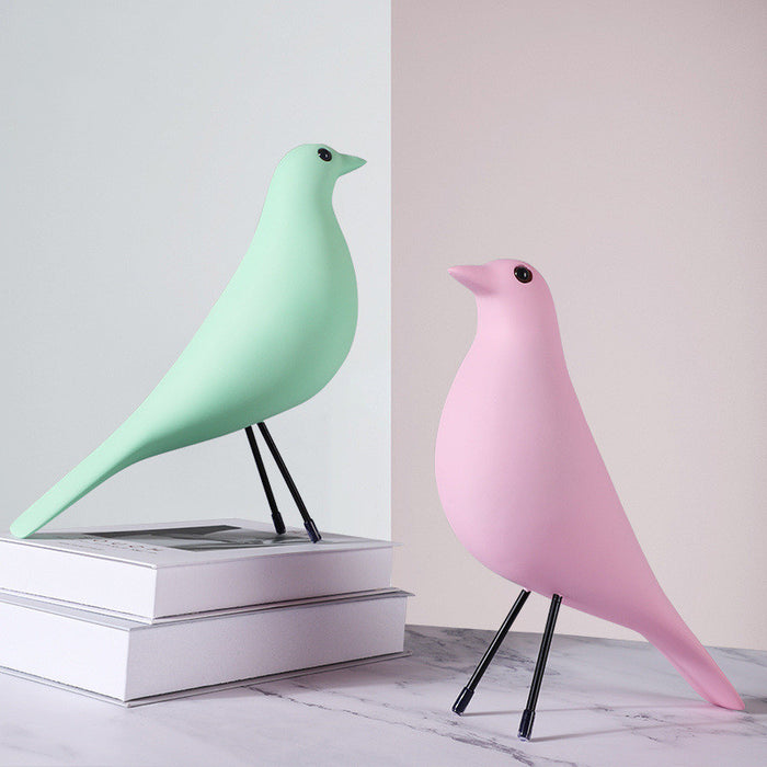 Ornaments Ins Soft Decoration Eames Bird Ornaments Resin Crafts Modern Minimalist Desktop Creative Home Decoration