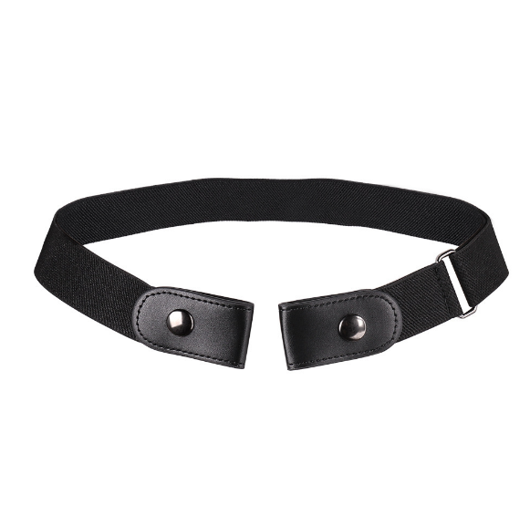 Buckle-free Stretch Belt Invisible Casual Elastic Waist Leather Belt