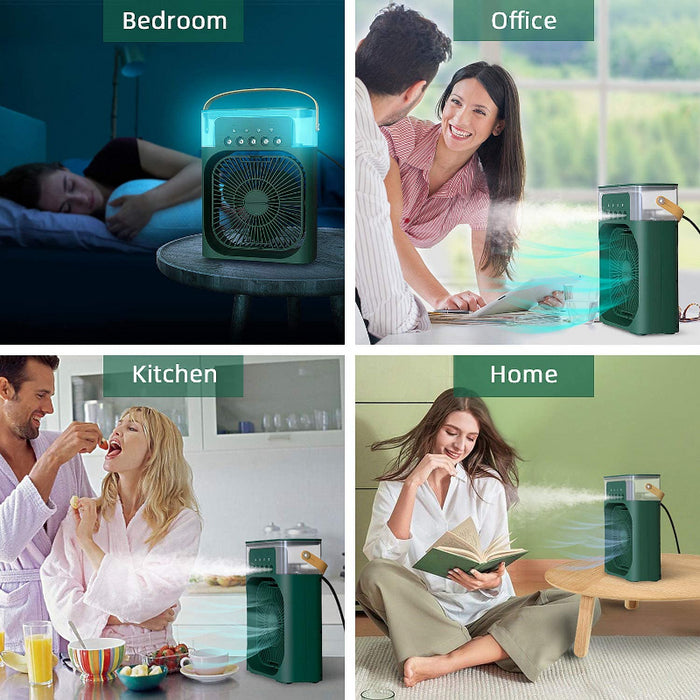 eThings-ventilador eléctrico de escritorio, Enfriador de aire, ventilador de pulverización de refrigeración por agua, aire acondicionado portátil, ventilador de humidificación USB, Mini humidificador de aire