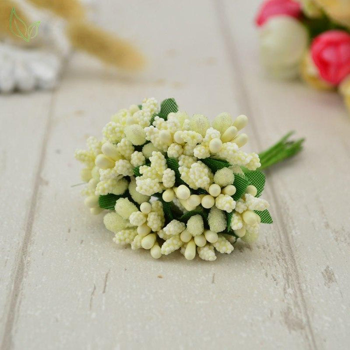 12 pcs stamen sugar handmade artificial flowers Cheap wedding decoration diy wreath needlework Gift box scrapbooking fake flower