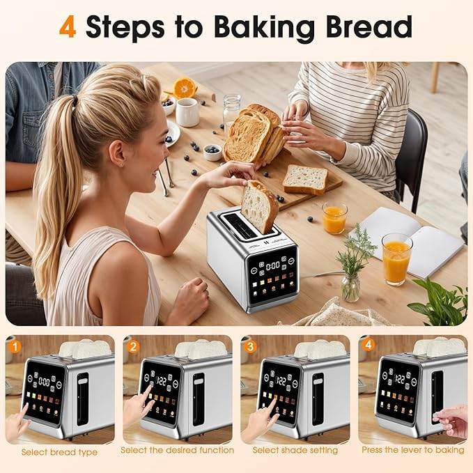 Stainless Steel Smart Digital Toaster