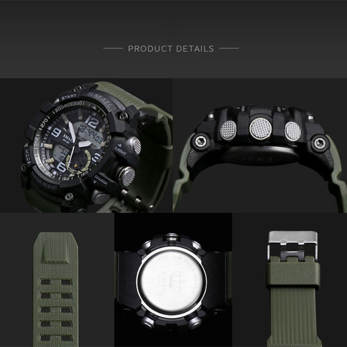 Reloj Digital SMAEL 1617B para hombre, relojes deportivos de cuarzo súper geniales para hombre, reloj de pulsera militar LED de marca de lujo para hombre xfcs