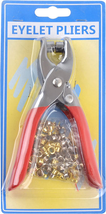eZthings® Eyelet Setting Pliers for Leather Arts Plus 100 Eyelets - eZthings USA WE SORT ALL THE CRAZIEST GADGETS, GIZMOS, TOYS & TECHNOLOGY, SO YOU DON'T HAVE TO.