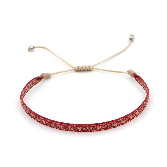 Bohemian style woven strap pure handmade woven bracelet