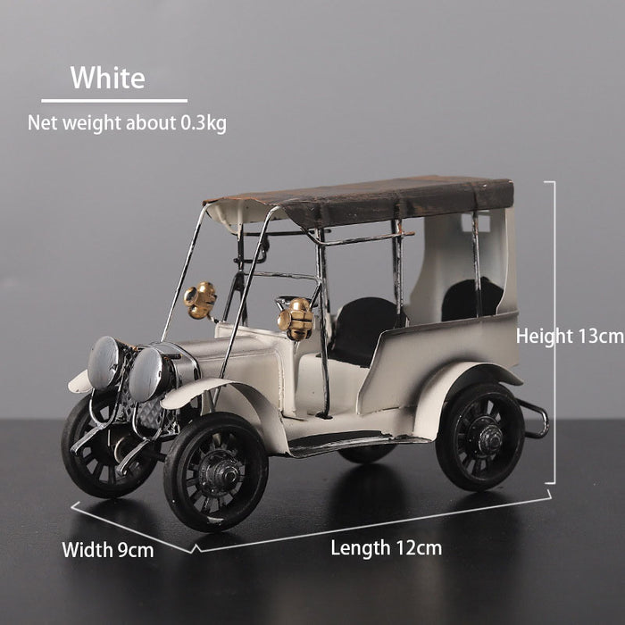 Retro Iron Classic Car Ornaments Creative Home Desktop Car Model Decorative Metal Ornaments Crafts