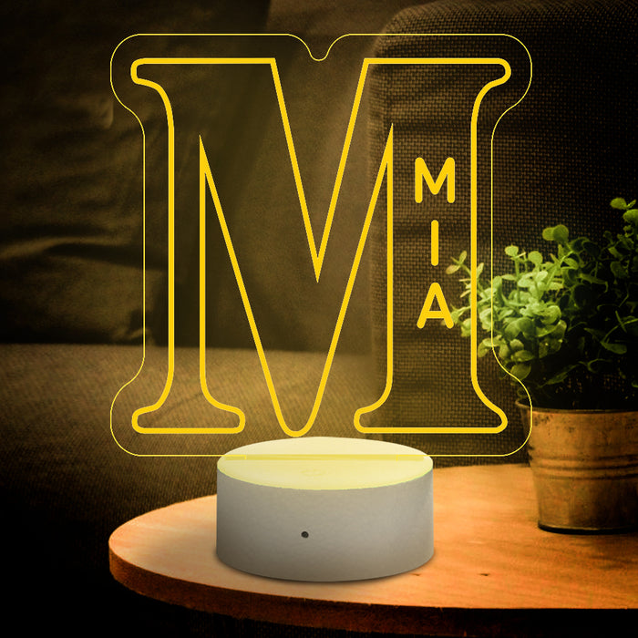 A-Z 26 Letters Led Lamp Custom Name Night Light