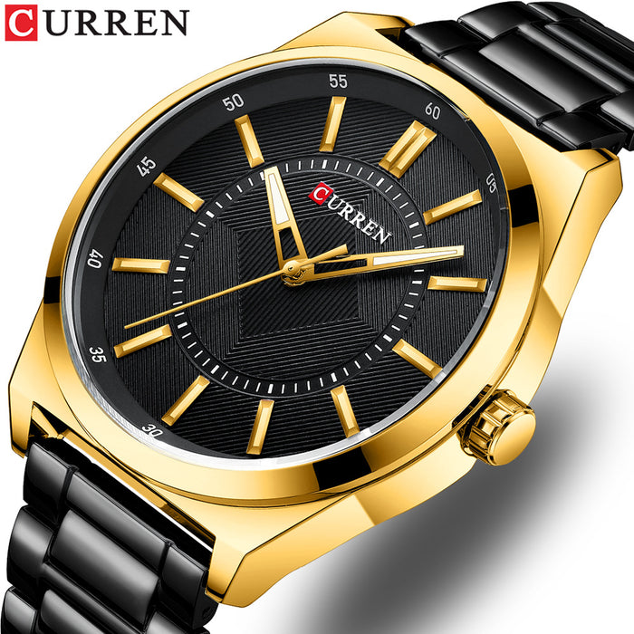 Reloj para Hombre Reloj de Cuarzo Reloj con Banda de Acero Reloj para Hombre de Negocios a la Moda