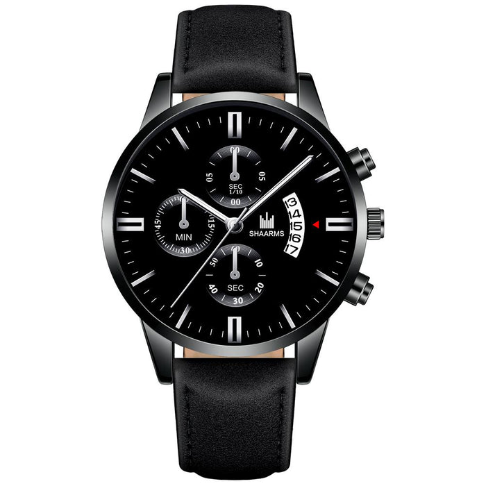 Reloj Masculino, relojes deportivos a la moda para hombre, caja de acero inoxidable, Reloj con correa de cuero, Reloj de pulsera de cuarzo para negocios, Reloj Homb 