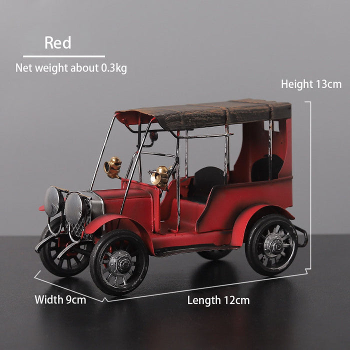 Retro Iron Classic Car Ornaments Creative Home Desktop Car Model Decorative Metal Ornaments Crafts