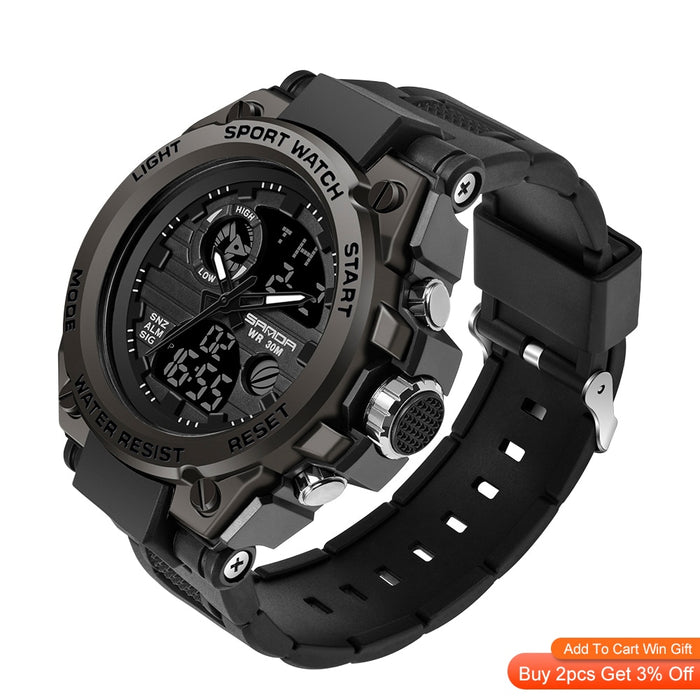 SANDA 739 relojes deportivos para hombre, relojes militares de cuarzo de lujo de marca superior, reloj resistente al agua S Shock para hombre, reloj masculino