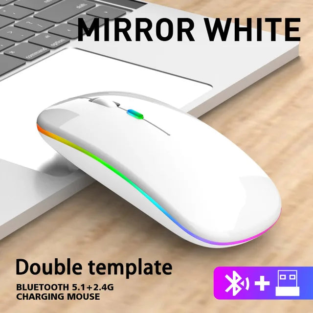 eThings Wireless Mouse For Laptop PC Bluetooth RGB Rechargeable Mouses Wireless Computer Silent Mice LED Backlit Ergonomic Gaming Mouse - eZthings USA WE SORT ALL THE CRAZIEST GADGETS, GIZMOS, TOYS & TECHNOLOGY, SO YOU DON'T HAVE TO.