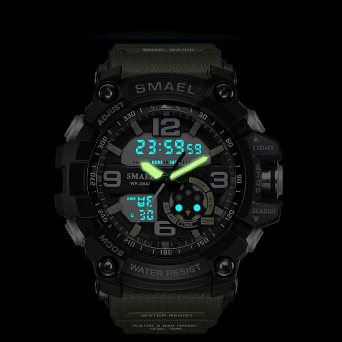 Reloj Digital SMAEL 1617B para hombre, relojes deportivos de cuarzo súper geniales para hombre, reloj de pulsera militar LED de marca de lujo para hombre xfcs