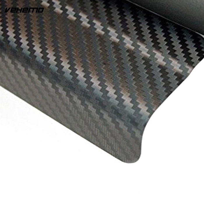 4Pc Black Car Door Plate Stickers Carbon Fiber Look Car Sticker Sill Scuff Cover Anti Scratch Decal Universal For All Car