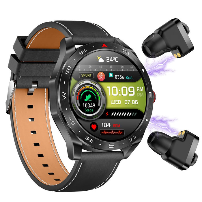 eZthings The New T95 Smart Watch With Earphones 1.52 Inch Ips 2 In 1Exercise Blood Pressure Blood Oxygen Message Reminder Smart Watch