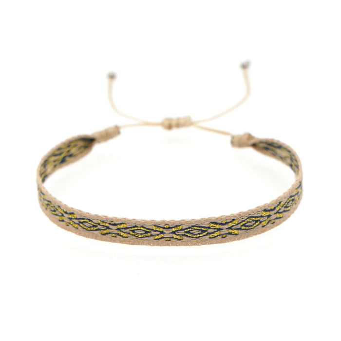 Bohemian style woven strap pure handmade woven bracelet